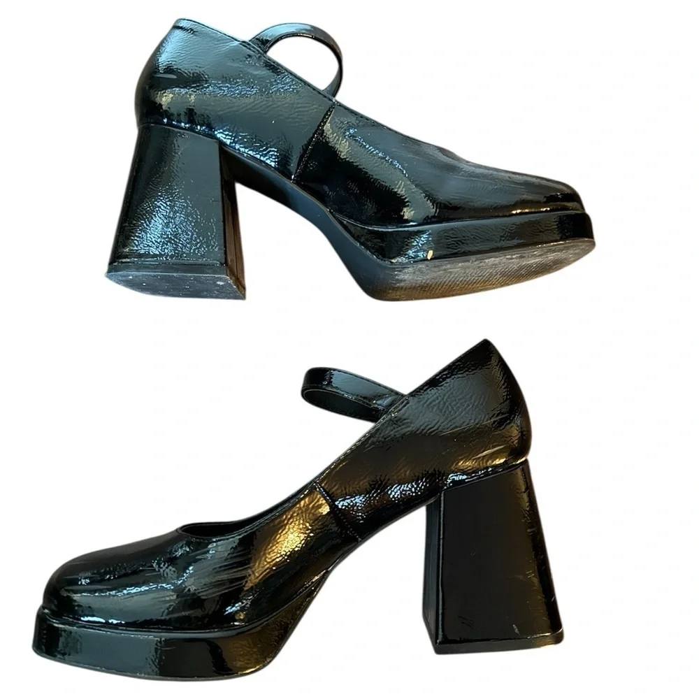 Steve Madden Mingle Mary Jane Platform Heels/Pumps- Size 8.5 Black